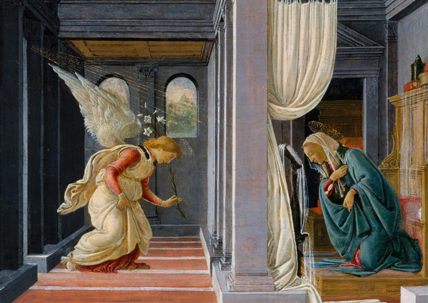 Kunstkaart van de aankondiging aan Maria - Kunstkaarten Kunstkaarten - Kunstkaart van de aankondiging aan Maria