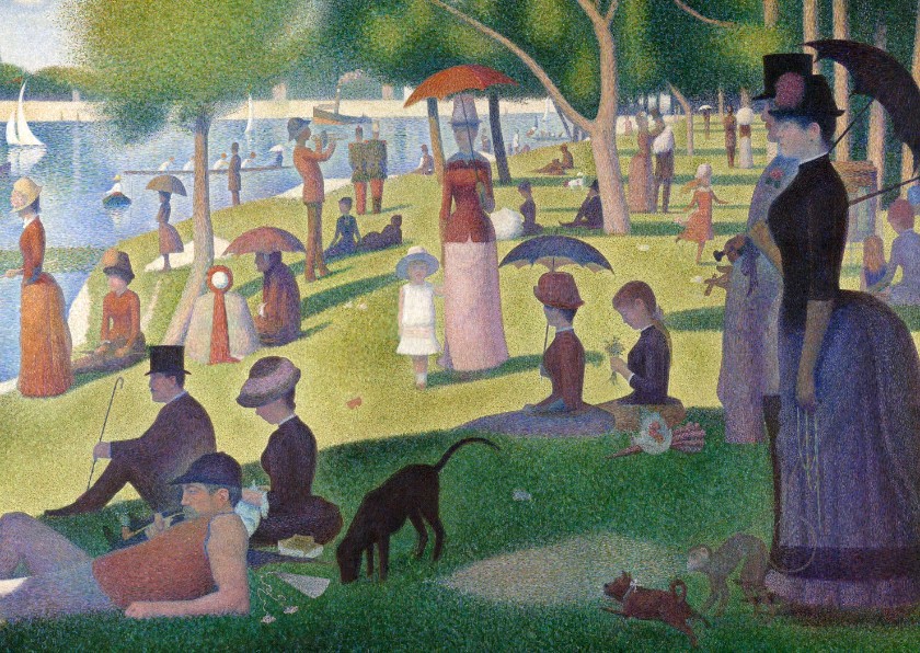 Kunstkaart van Georges Seurat. Een zondag op La Grande Jatte - Kunstkaarten Kunstkaarten - Kunstkaart van Georges Seurat. Een zondag op La Grande Jatte