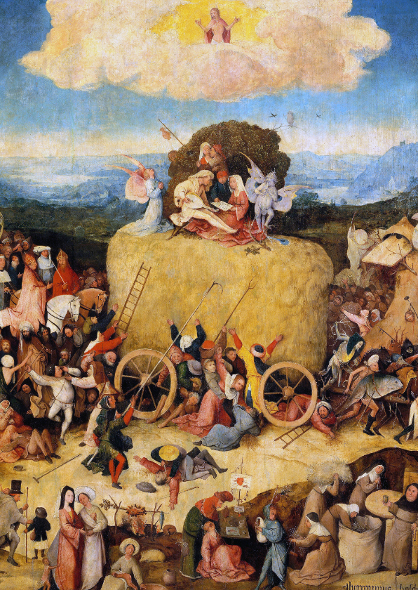 Kunstkaart van Jeroen Bosch. De Hooiwagen - Kunstkaarten Kunstkaarten - Kunstkaart van Jeroen Bosch. De Hooiwagen