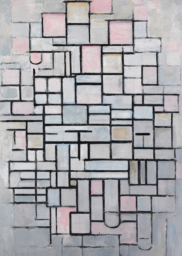 Kunstkaart van Piet Mondriaan. Compositie IV - Kunstkaarten Kunstkaarten - Kunstkaart van Piet Mondriaan. Compositie IV