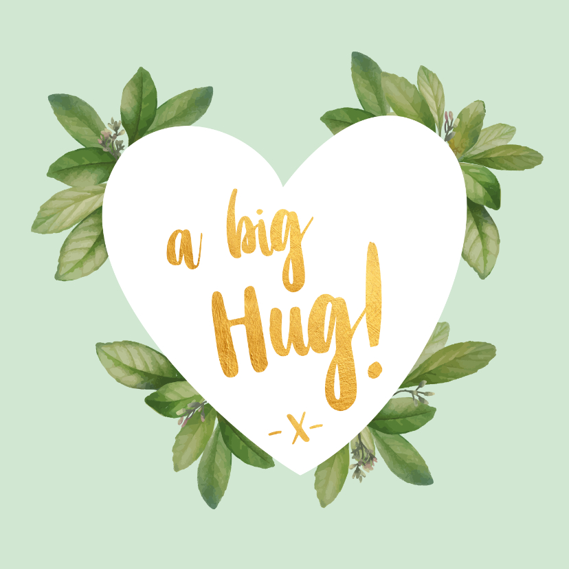 A big hug - botanische liefdekaart - Liefde kaarten Liefde kaarten - A big hug - botanische liefdekaart