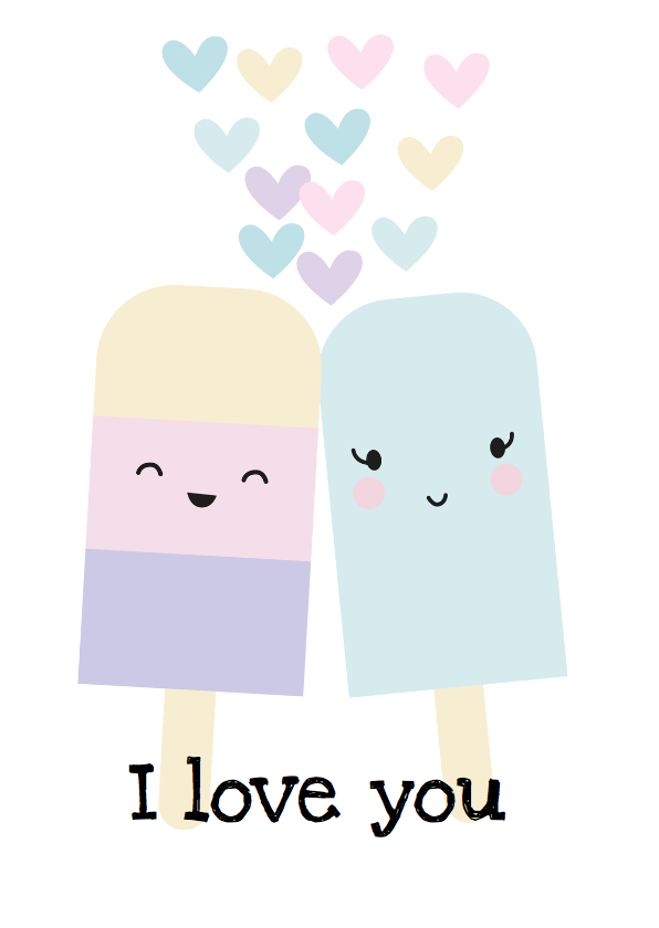 IJsje I love you - Liefde kaarten Liefde kaarten - IJsje I love you