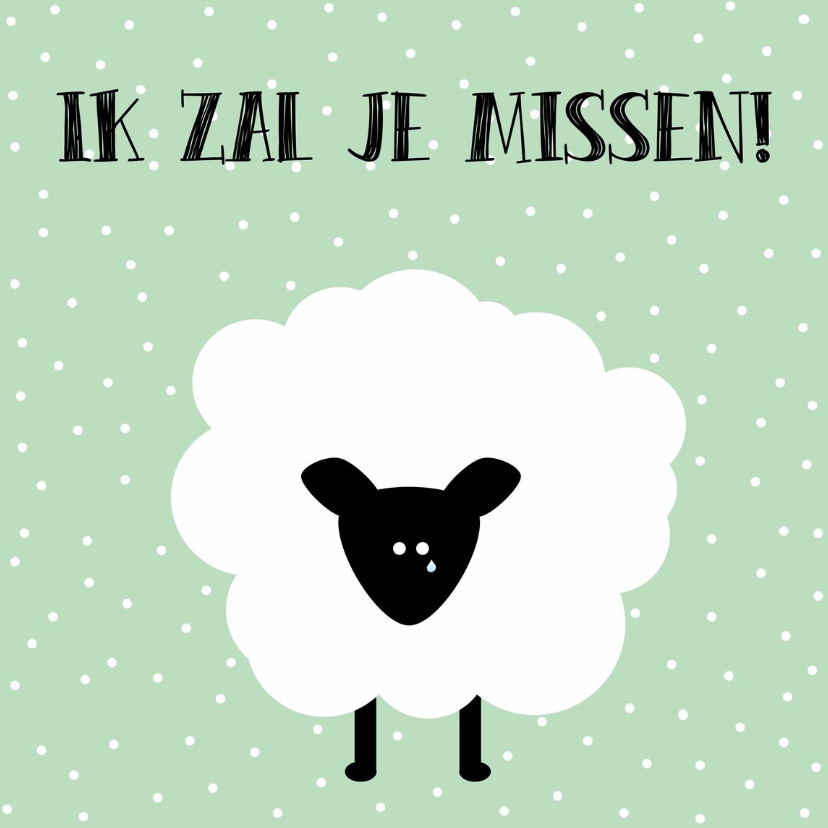Ik zal je missen Kaart - WW - Liefde kaarten Liefde kaarten - Ik zal je missen Kaart - WW