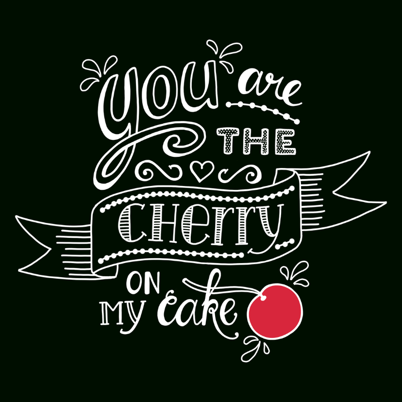 Liefde - cherry black - Liefde kaarten Liefde kaarten - Liefde - cherry black