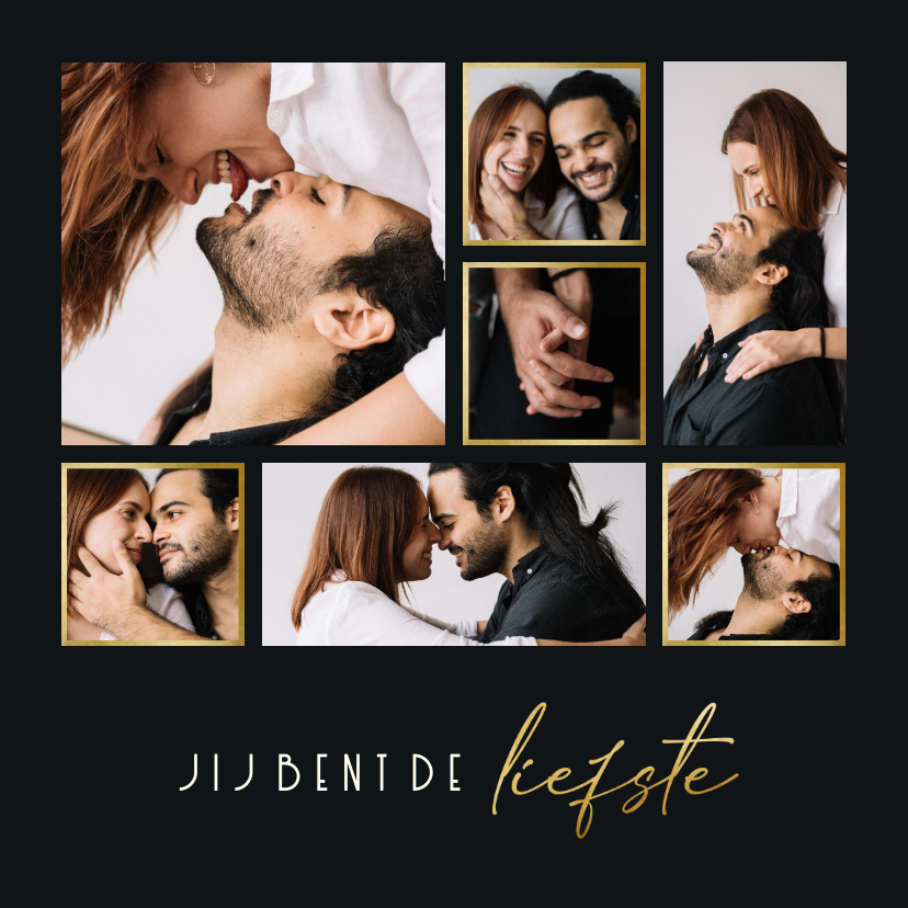 Liefde fotocollage jij bent de liefste met 7 foto's - Liefde kaarten Liefde kaarten - Liefde fotocollage jij bent de liefste met 7 foto's
