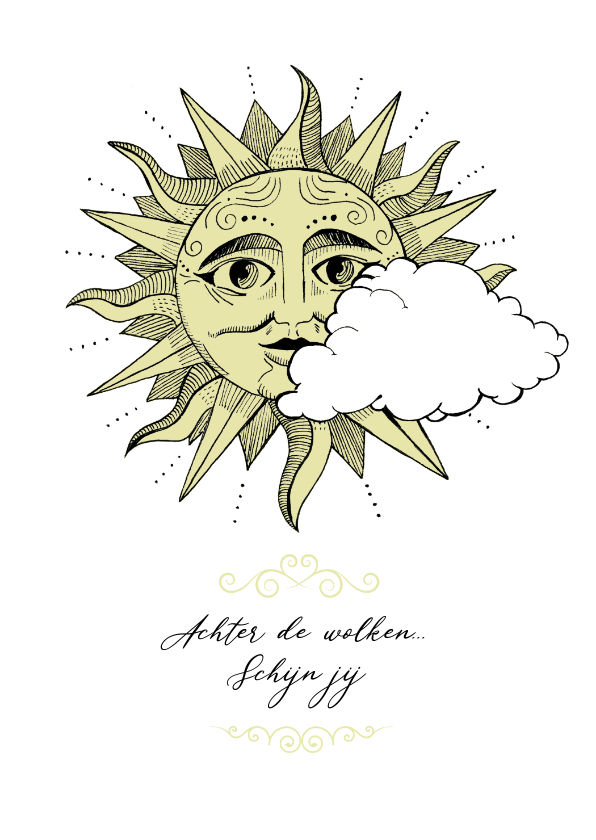 Liefde kaart - achter de wolken schijn jij - Liefde kaarten Liefde kaarten - Liefde kaart - achter de wolken schijn jij
