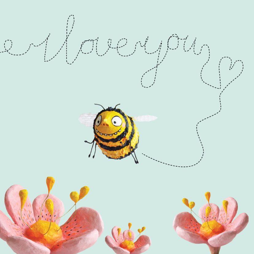Liefde kaart bijtje - Liefde kaarten Liefde kaarten - Liefde kaart bijtje