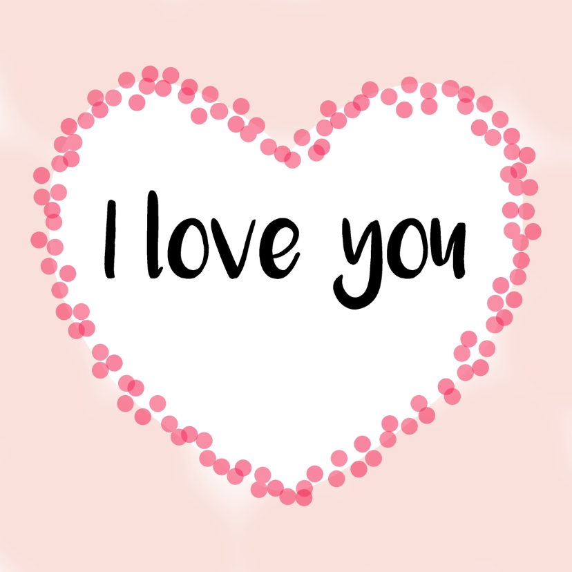 Liefde kaart "I love you" - WW - Liefde kaarten Liefde kaarten - Liefde kaart "I love you" - WW