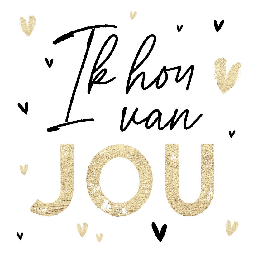 Liefde kaart ik hou van jou goud hartjes foto - Liefde kaarten Liefde kaarten - Liefde kaart ik hou van jou goud hartjes foto