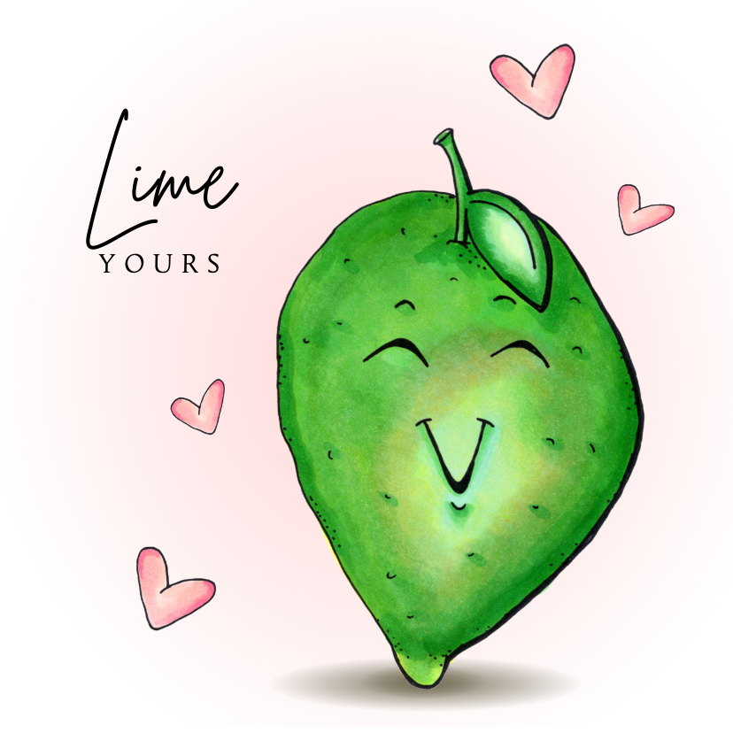 Liefde kaarten - Liefde kaart Lime yours