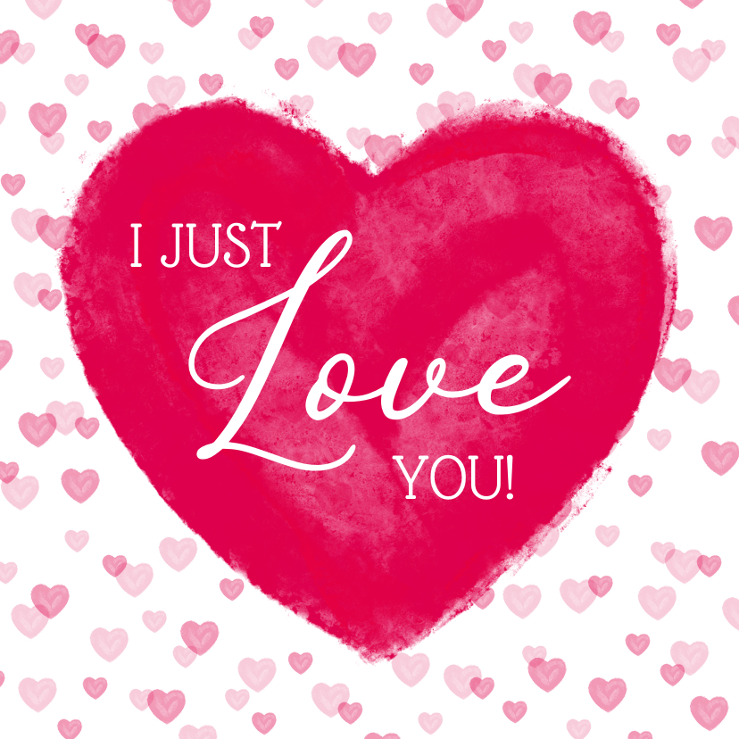 Liefde kaarten - Liefde kaart met groot hart 'I love you'