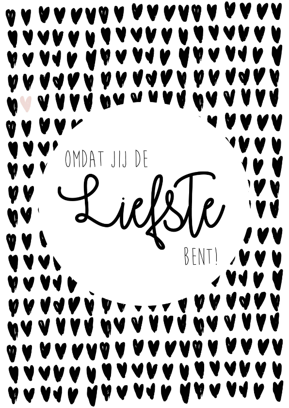 Liefde kaart met heel veel hartjes - Liefde kaarten Liefde kaarten - Liefde kaart met heel veel hartjes