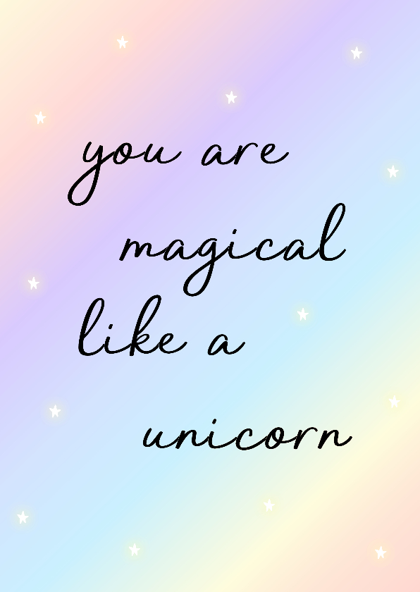 Liefde kaart Unicorn - Liefde kaarten Liefde kaarten - Liefde kaart Unicorn
