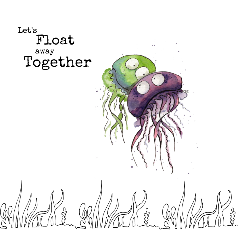 Liefde kaarten let's float away together - Liefde kaarten Liefde kaarten - Liefde kaarten let's float away together