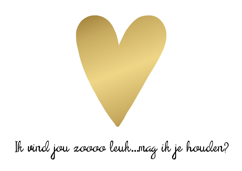 Liefdekaart gouden hart - Liefde kaarten Liefde kaarten - Liefdekaart gouden hart