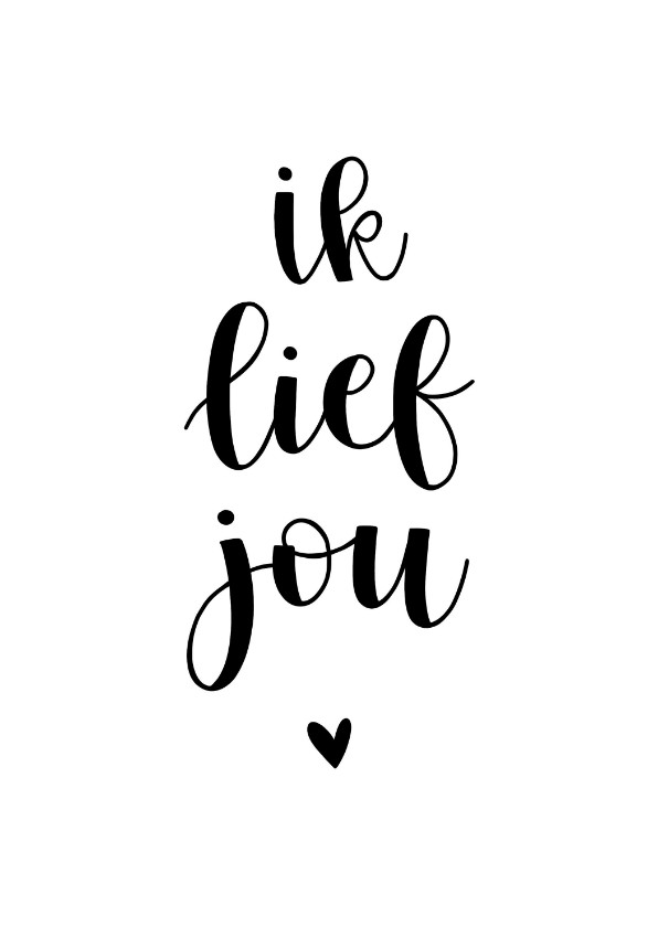 Liefde kaarten - Liefdekaart - Ik lief jou