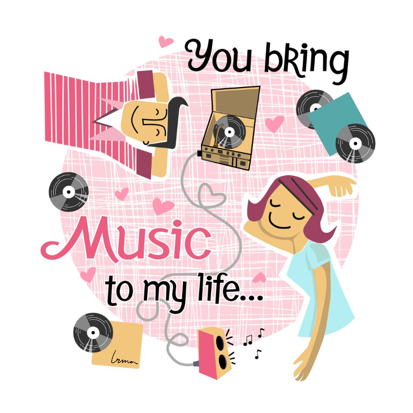 Liefdekaart met muziek - Liefde kaarten Liefde kaarten - Liefdekaart met muziek