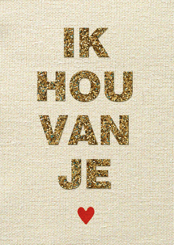 Liefdes kaart glitter - Liefde kaarten Liefde kaarten - Liefdes kaart glitter