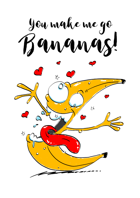 Liefde kaarten - Liefdeskaart Bananas