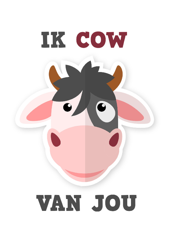 liefdeskaart humor koe ME - Liefde kaarten Liefde kaarten - liefdeskaart humor koe ME