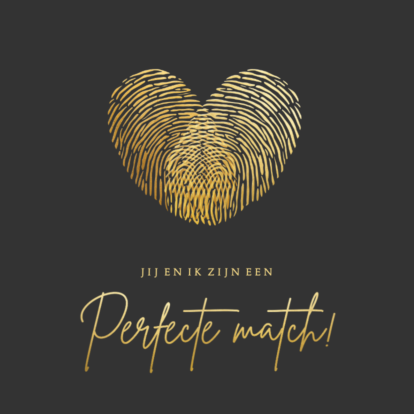 Liefdeskaart met vingerafdrukken - perfecte match! - Liefde kaarten Liefde kaarten - Liefdeskaart met vingerafdrukken - perfecte match!