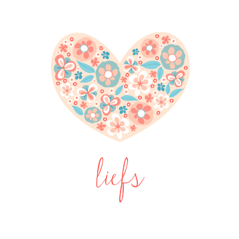 Liefs bloemenhart - Liefde kaarten Liefde kaarten - Liefs bloemenhart
