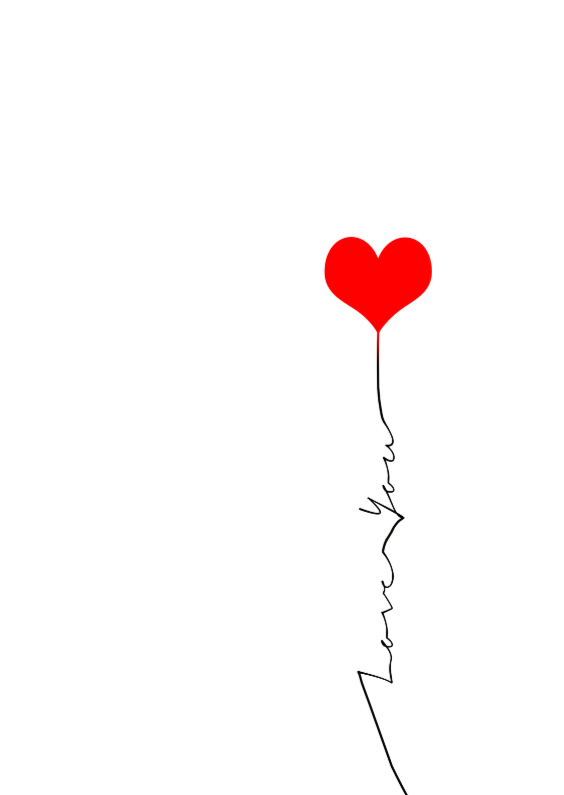 Love you balloon - Liefde kaarten Liefde kaarten - Love you balloon