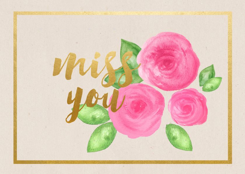Miss you kaartje - SU - Liefde kaarten Liefde kaarten - Miss you kaartje - SU