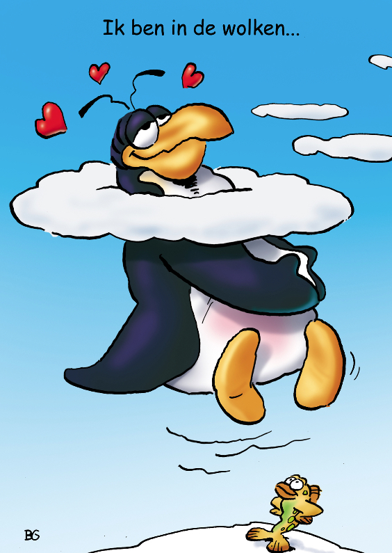 penguins liefde 2 in wolken - Liefde kaarten Liefde kaarten - penguins liefde 2 in wolken