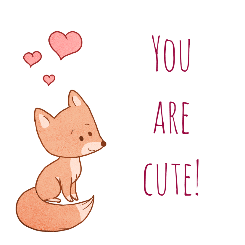 Schattig vosje - Liefde kaarten Liefde kaarten - Schattig vosje