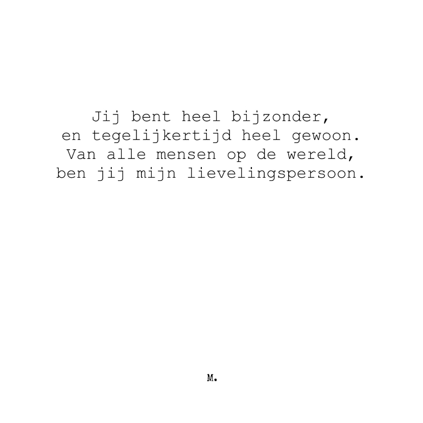 Stijlvolle liefdeskaart met lief gedicht - Liefde kaarten Liefde kaarten - Stijlvolle liefdeskaart met lief gedicht