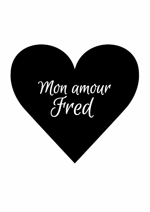 Valentijnskaart Mon Amour - Liefde kaarten Liefde kaarten - Valentijnskaart Mon Amour