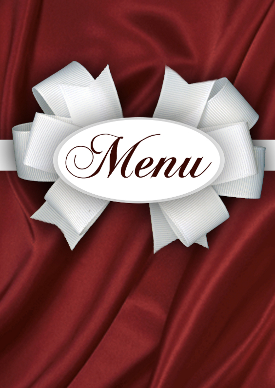 Diner menukaart rood - Menukaarten Menukaarten - Diner menukaart rood