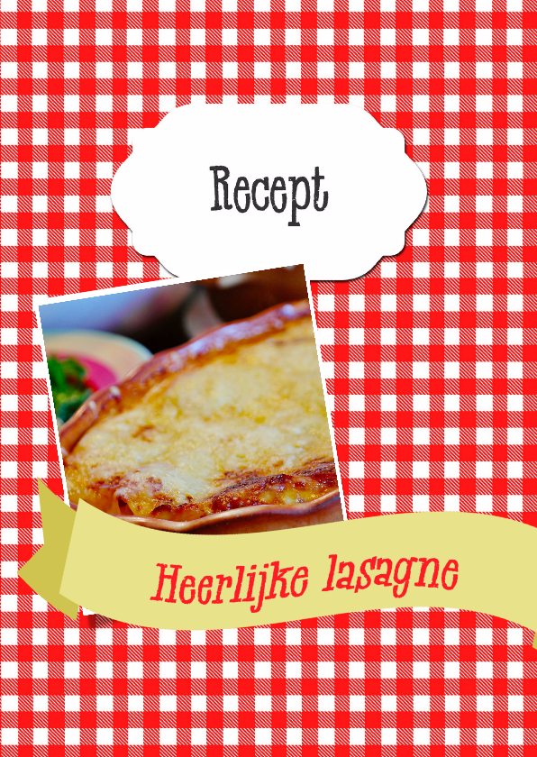 Menukaarten - Heerlijk lasagne recept - DH