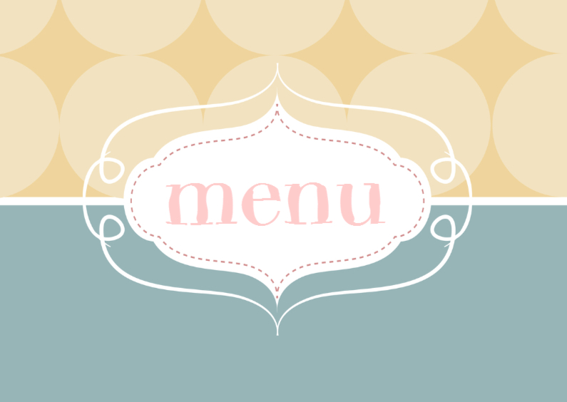 Kleurige menukaart - Menukaarten Menukaarten - Kleurige menukaart