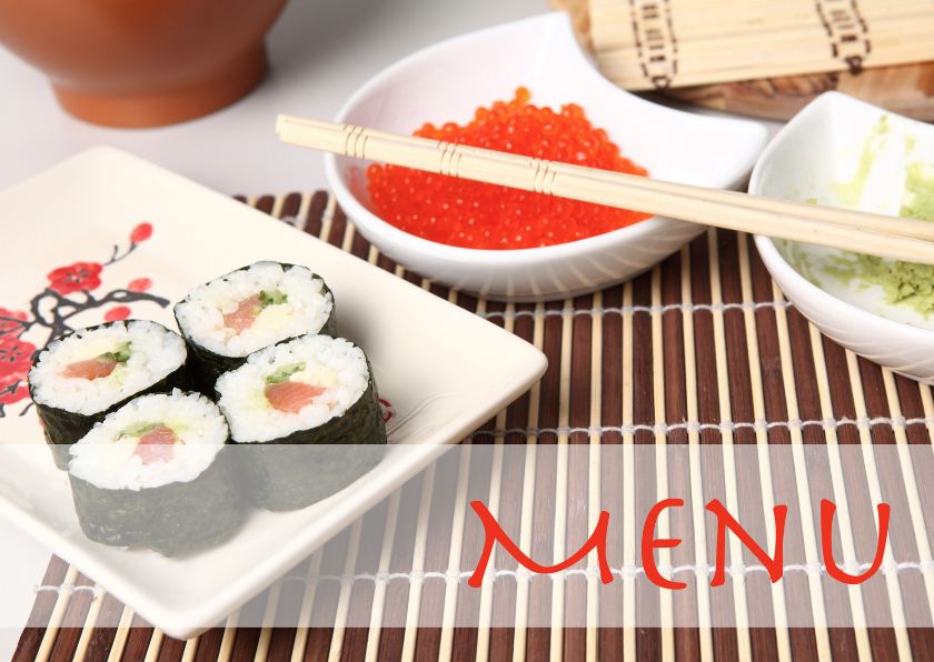 Menu sushi - Menukaarten Menukaarten - Menu sushi