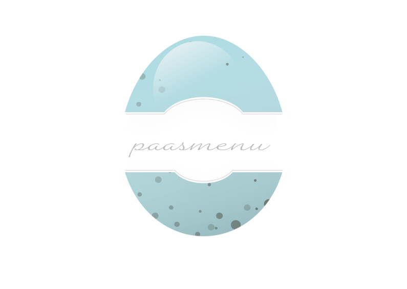 paasmenu met blauw ei - Menukaarten Menukaarten - paasmenu met blauw ei