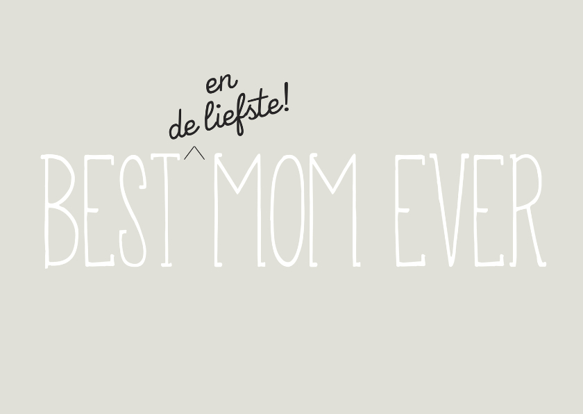 Moederdag kaarten - Best mom moederdagkaart