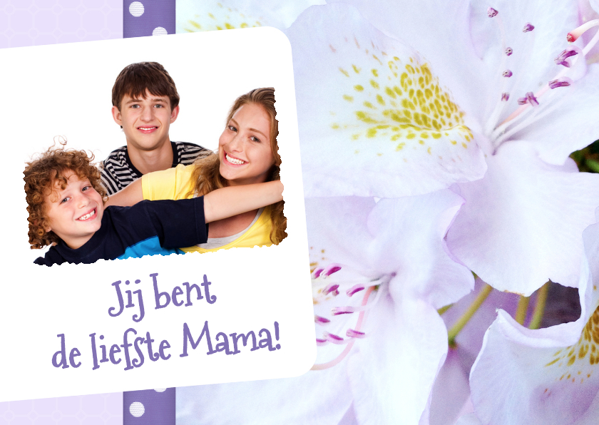Bloemenkaart De liefste - BK - Moederdag kaarten Moederdag kaarten - Bloemenkaart De liefste - BK