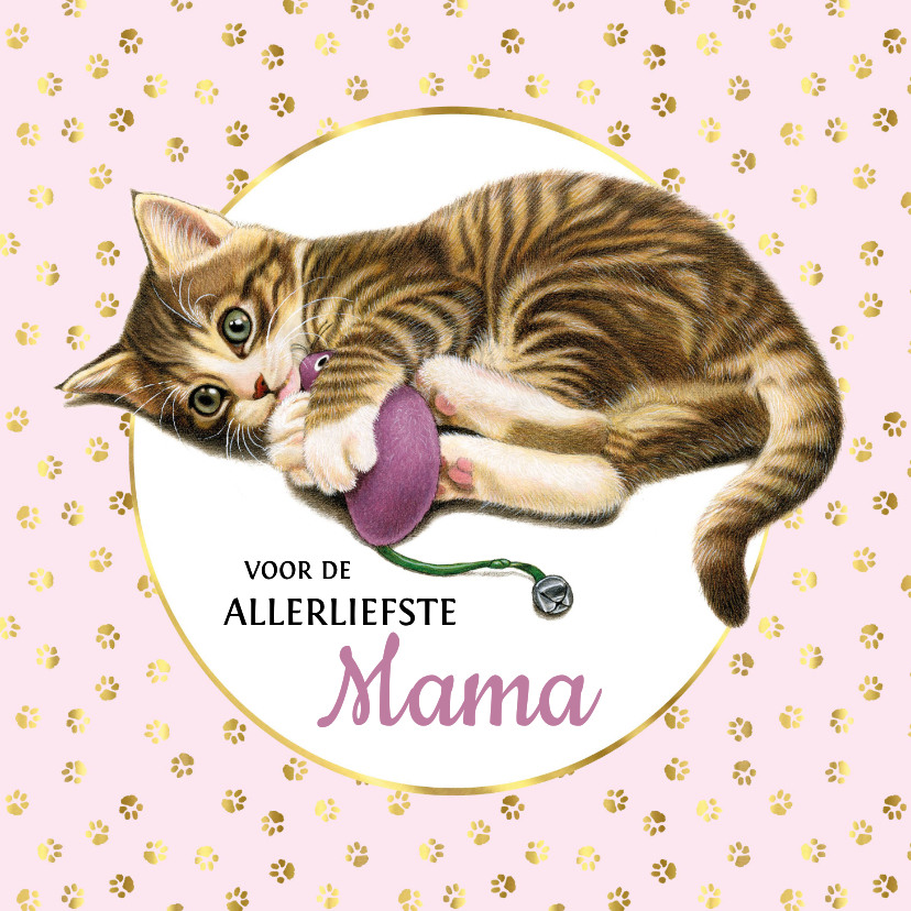 Moederdag kaarten - Een lieve kitten voor de liefste mama