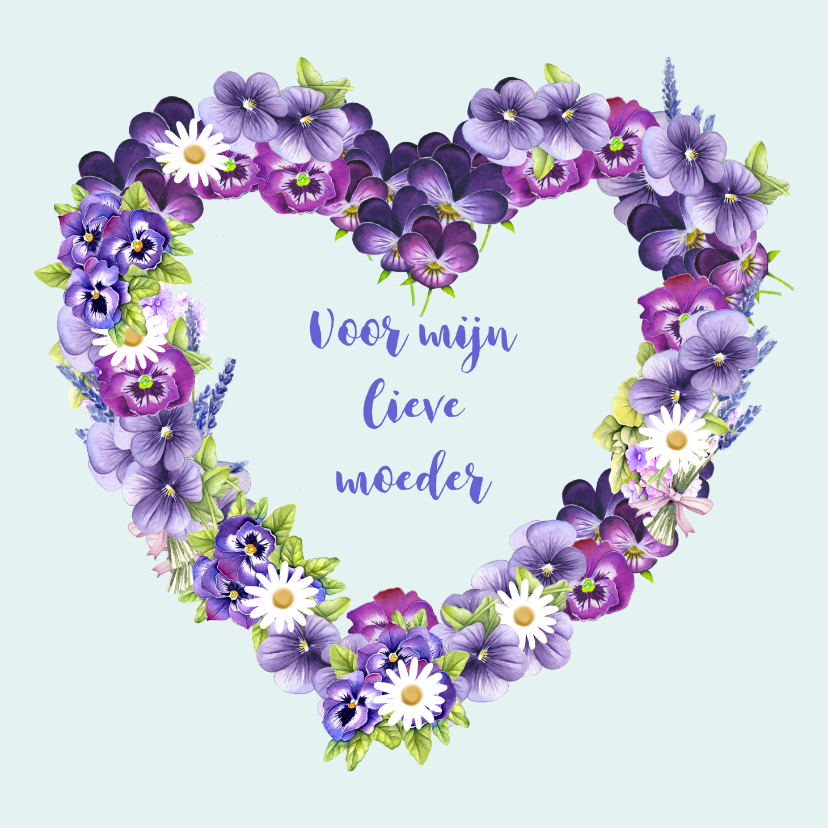 moederdag bloemenhart - Moederdag kaarten Moederdag kaarten - moederdag bloemenhart