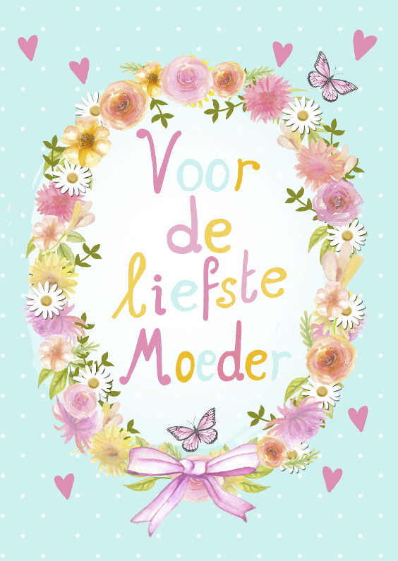 moederdag bloemenkrans - Moederdag kaarten Moederdag kaarten - moederdag bloemenkrans