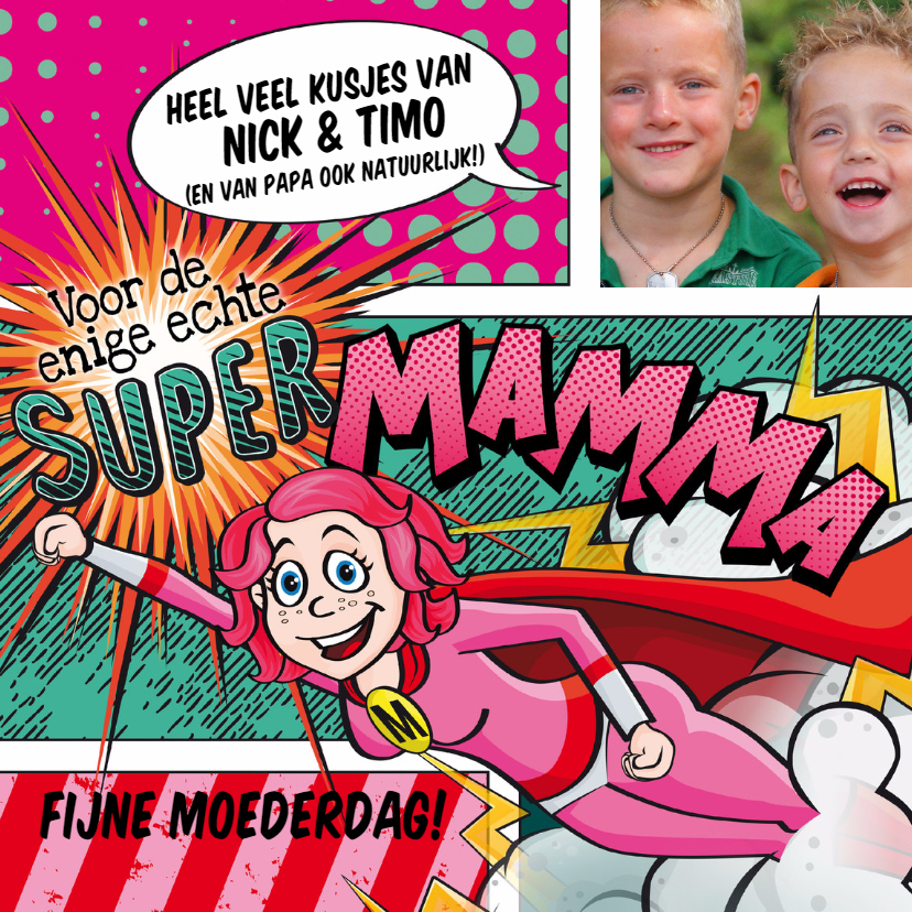 Moederdag liefste supermamma - Moederdag kaarten Moederdag kaarten - Moederdag liefste supermamma