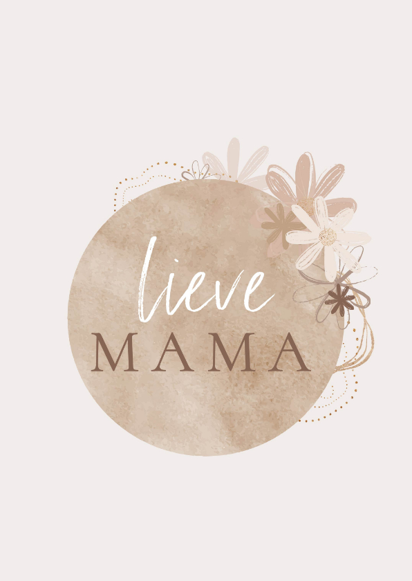 Moederdag kaarten - Moederdag Lieve mama bloemetjes