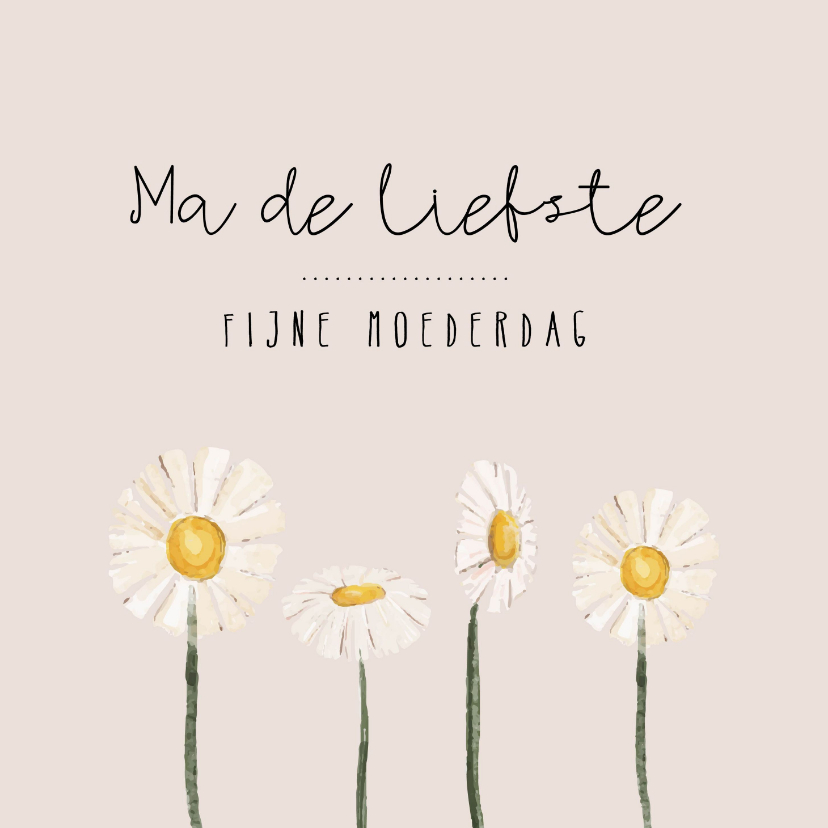 Moederdag kaarten - Moederdag, Ma de liefste 