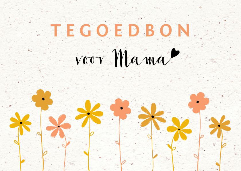Moederdag kaarten - Moederdag tegoedbon bloemetjes