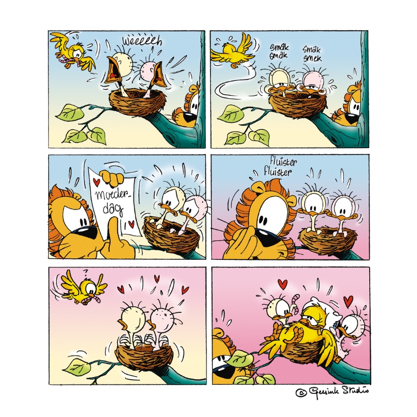 Moederdag vogelnest - A - Moederdag kaarten Moederdag kaarten - Moederdag vogelnest - A