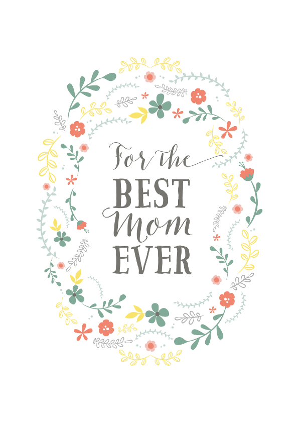 Moederdagkaart best mom letters - Moederdag kaarten Moederdag kaarten - Moederdagkaart best mom letters