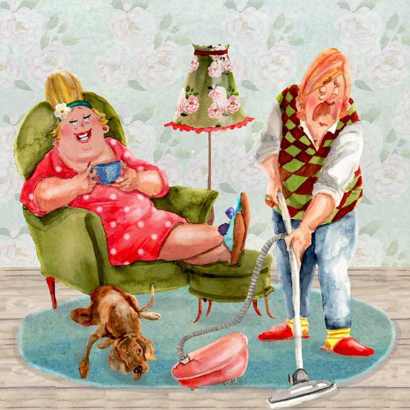 Moederdagkaart lekker luieren - Moederdag kaarten Moederdag kaarten - Moederdagkaart lekker luieren