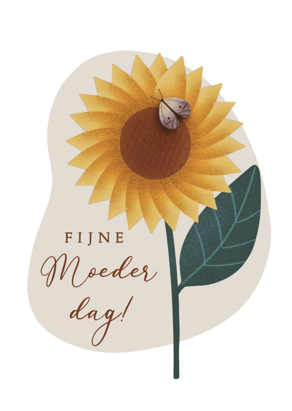 Moederdag kaarten - Moederdagkaart met zonnebloem